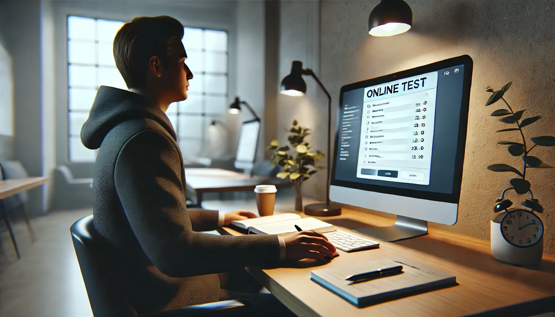 WEBテストを受験する就活生