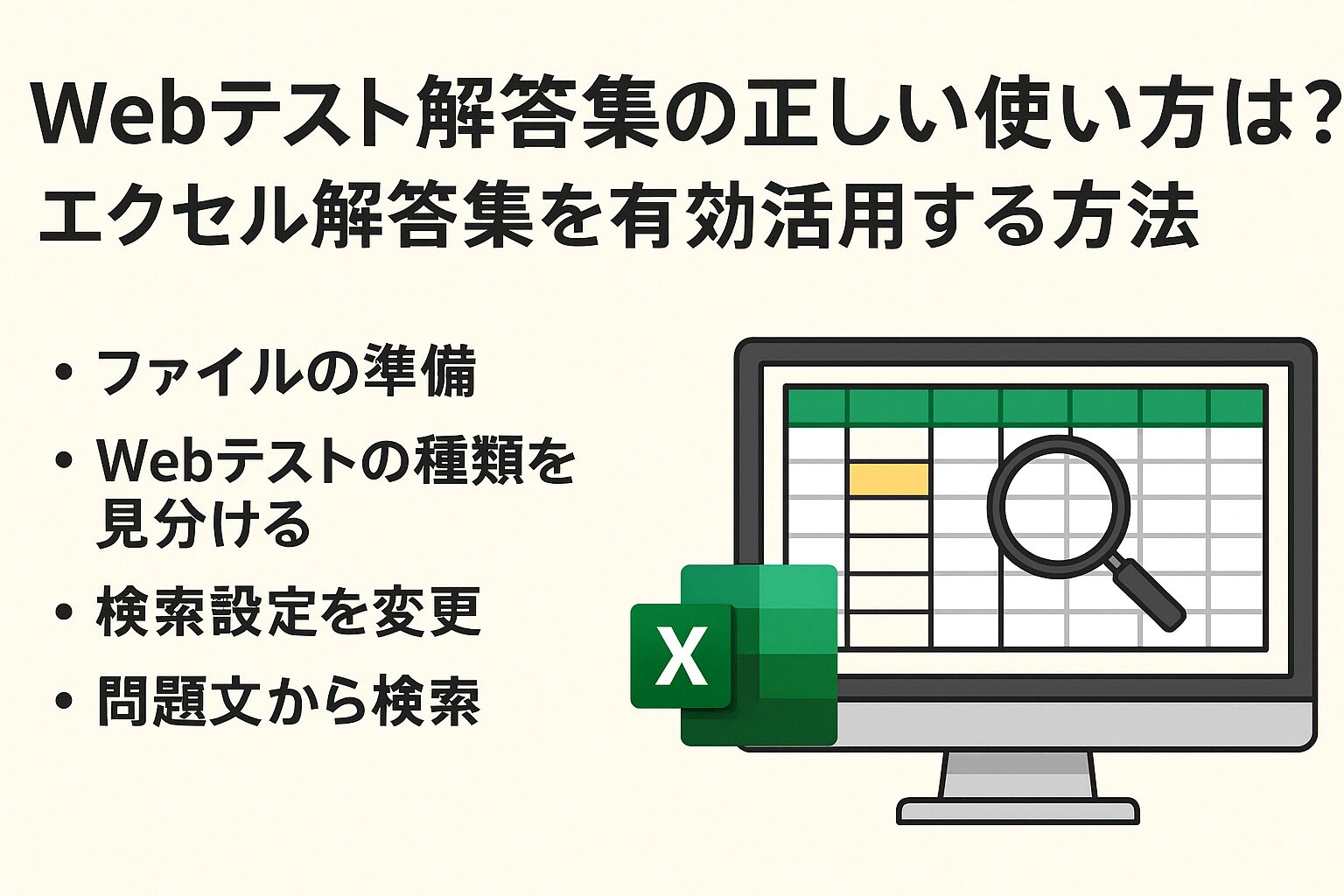 Webテスト解答集の正しい使い方は？エクセル解答集を有効活用する方法