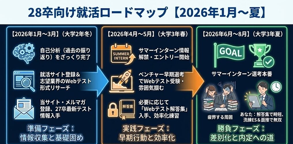 28卒向け内定ロードマップ