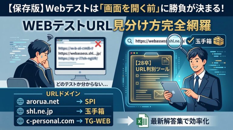 【2026年最新版】Webテストの見分け方|URL・案内メールでSPI・玉手箱・TG-WEBを判定