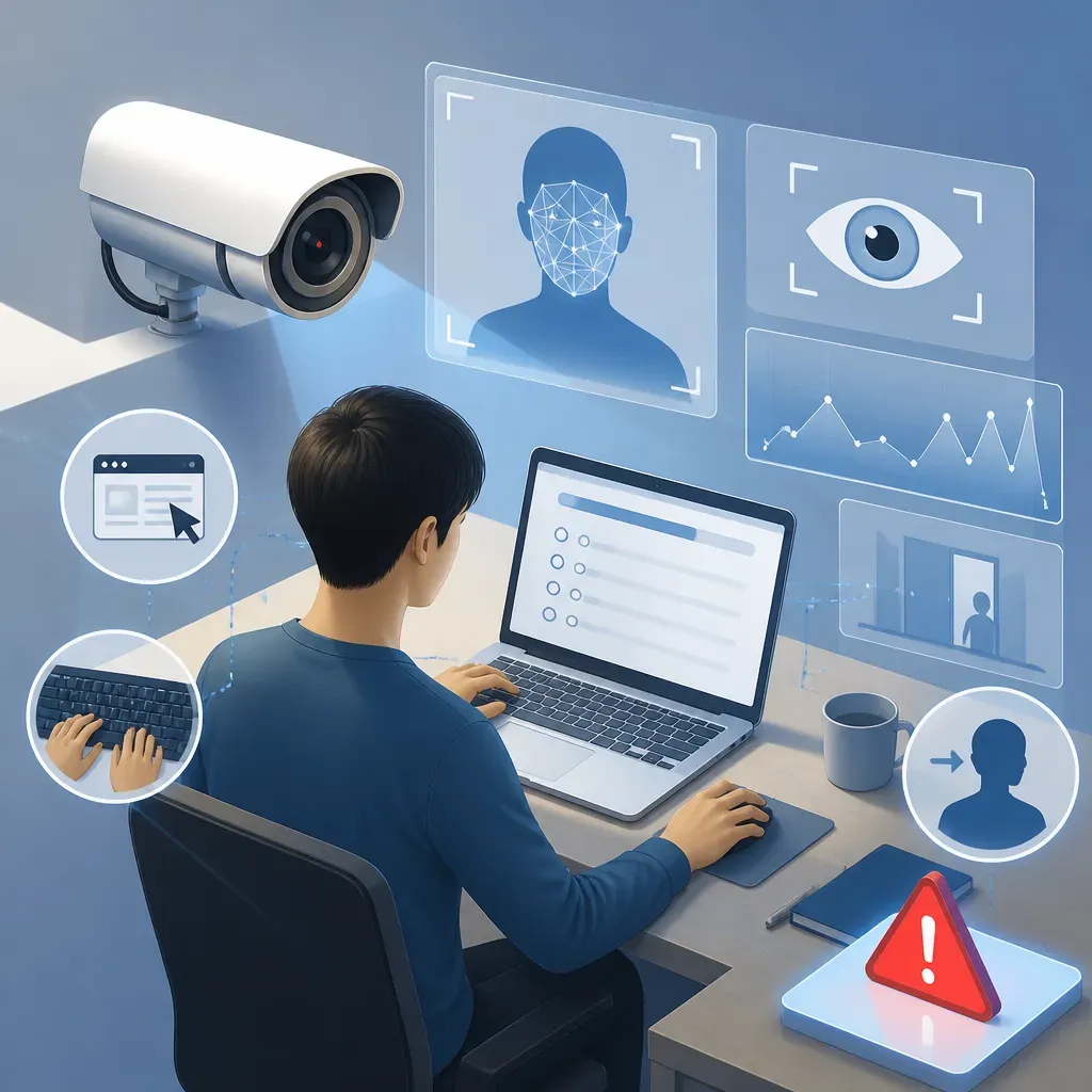 カメラ監視や視線検知があるWebテストで怪しまれる挙動